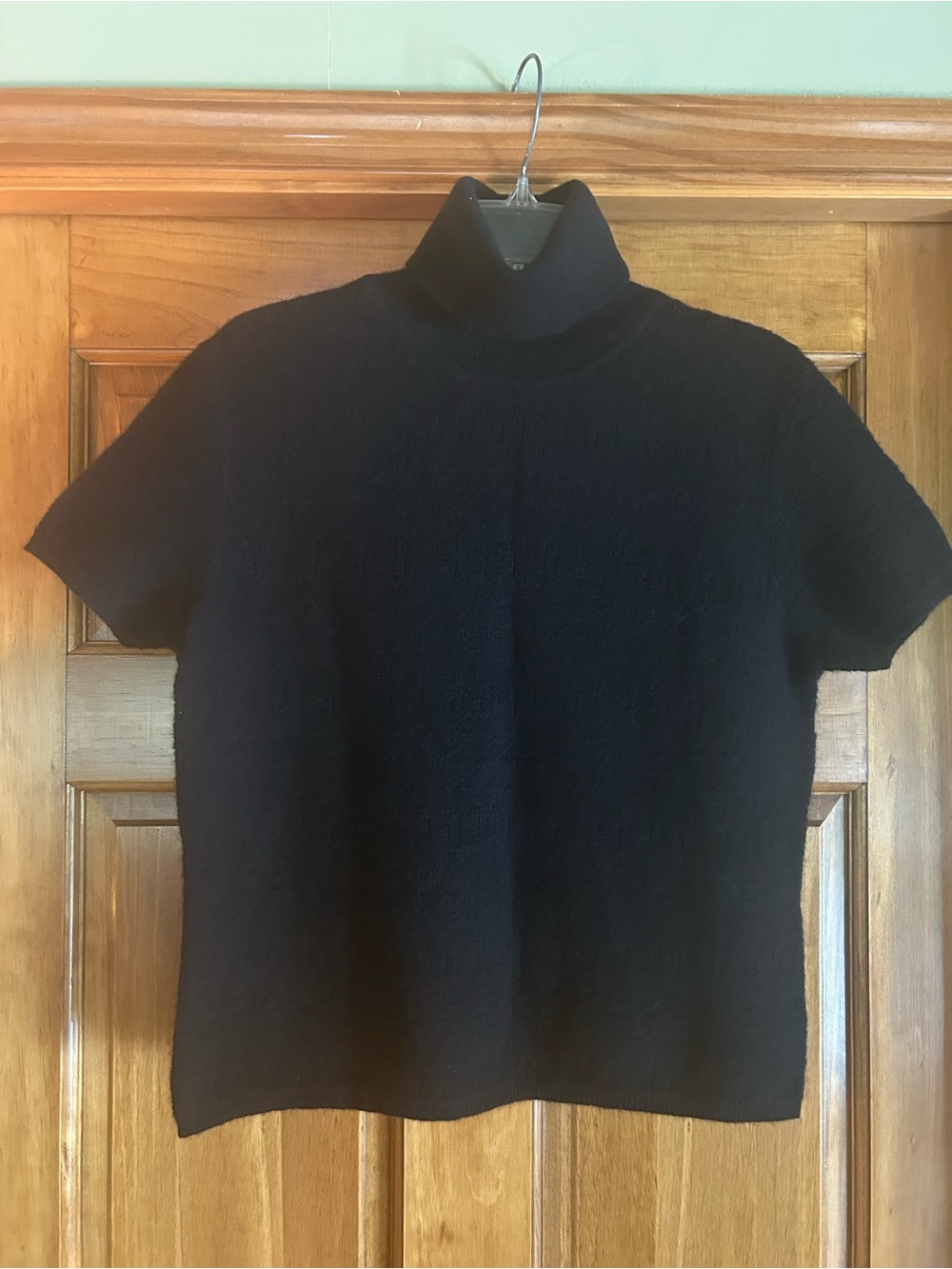 Ralph Lauren Sport Black Short-Sleeve Turtleneck Top